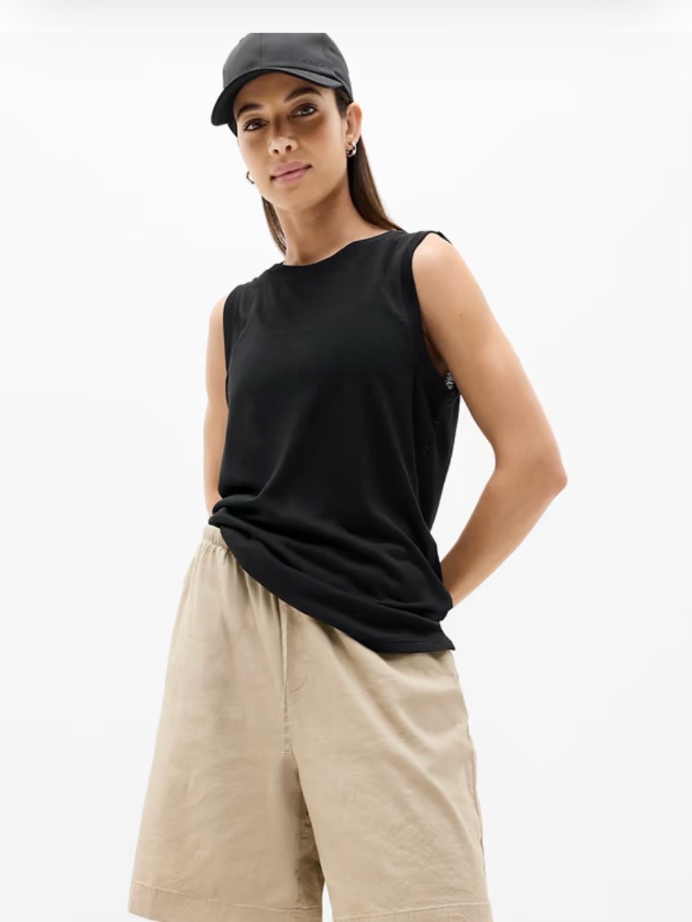 Athleta Burgundy Breezy Sleeveless Crewneck Tank